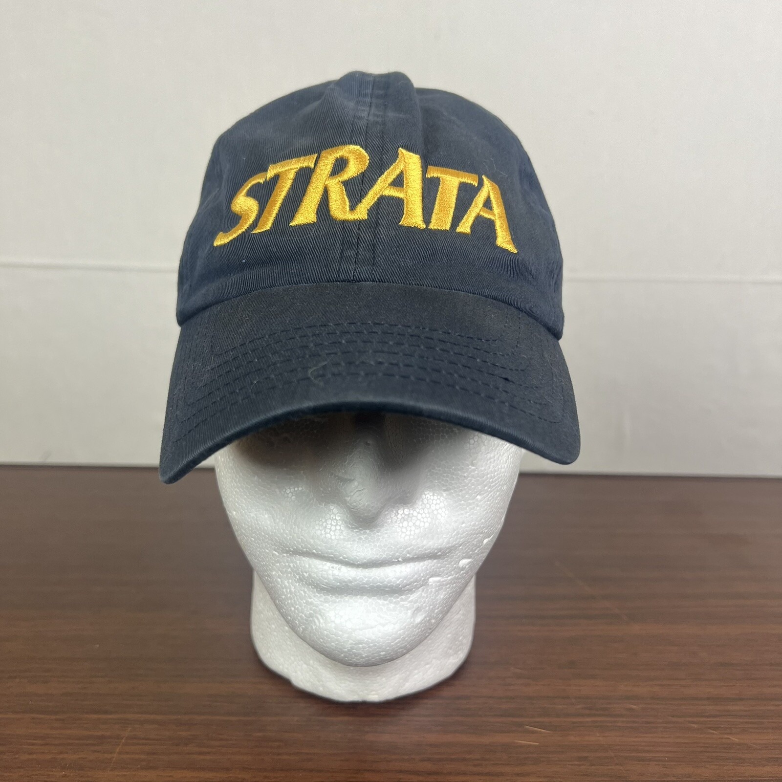 Strata Embroidered Golf Cap Blue Adjustable Strapback Cap Hat 100 Cotton